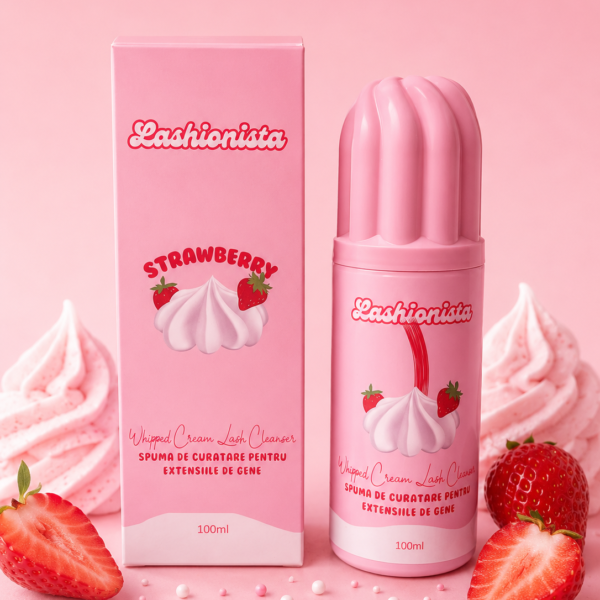 Whipped Cream Lash Cleanser - Strawberry